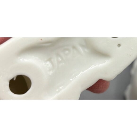 Vtg Japan Set Of 6 White Porcelain Animal Napkin Rings Duck Chicken Cow Farmhous - Picture 6 of 7